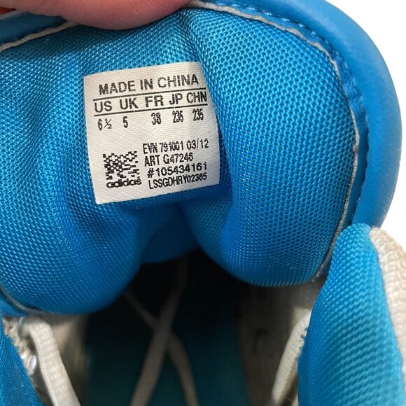 Adidas Kids High-Top Sneakers Youth Size 6.5 Gray & Red - Picture 5 of 8